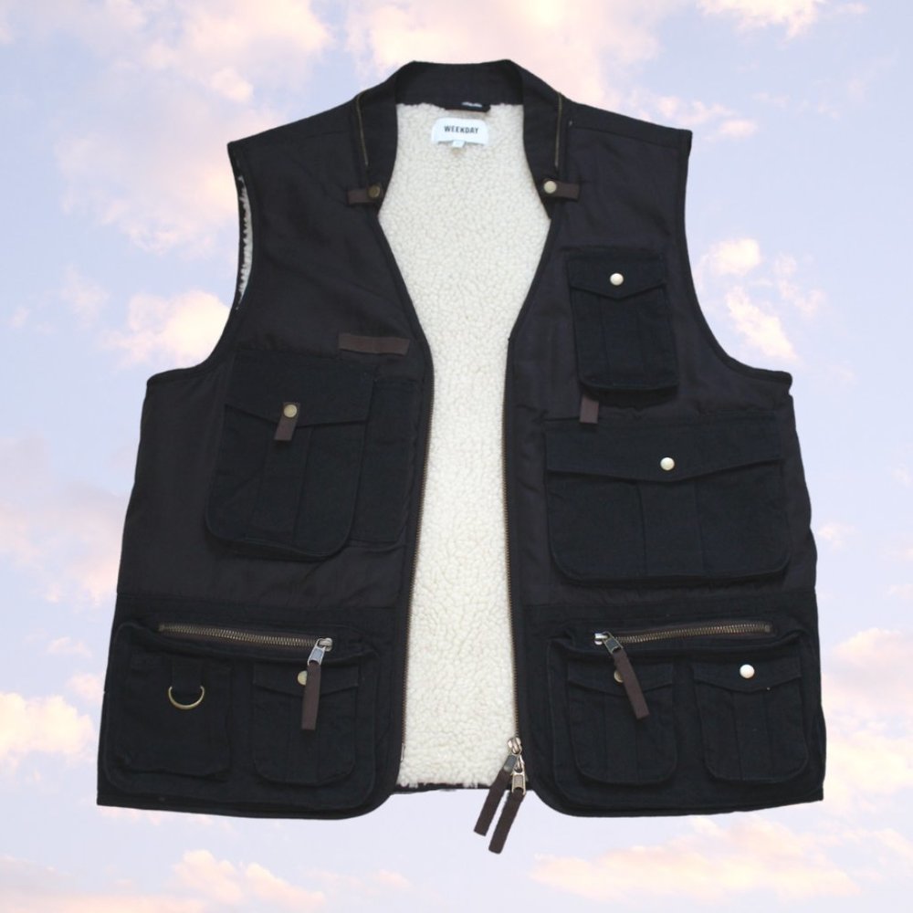 WEEKDAY Sherpa Lined Vest *LIKE NEW